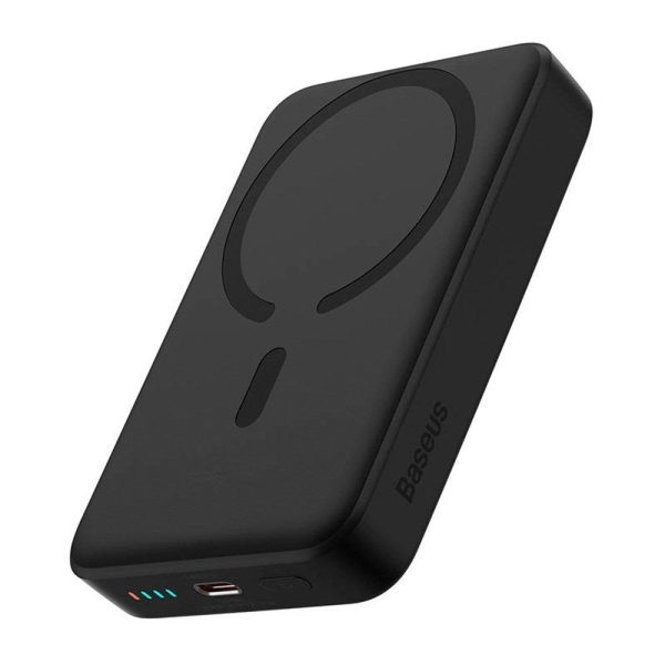 Baseus Mini 30W Magnetisk Powerbank 10.000 mAh m. USB-C PD & Qi Trådløs Opladning - MagSafe Kompatibel - Sort Hot on Sale