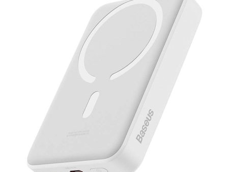 Baseus Mini 30W Magnetisk Powerbank 10.000 mAh m. USB-C PD & Qi Trådløs Opladning - MagSafe Kompatibel - Hvid on Sale