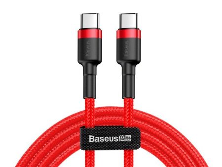 Baseus Cafule 60W PD USB-C til USB-C Kabel - 1m - Rød Fashion