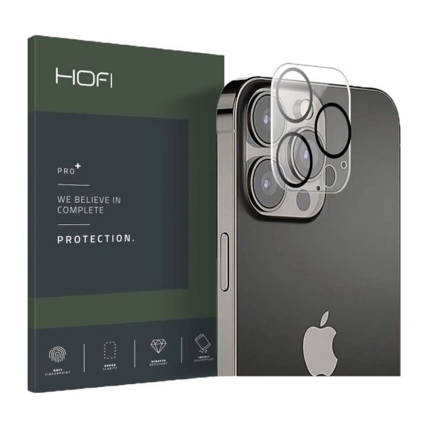 iPhone 13 Pro   13 Pro Max Hofi Cam Pro+ Beskyttelsesglas til Kameralinse - Kamerabeskyttelse - Gennemsigtig   Sort For Cheap