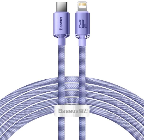 Baseus Cafule 2m 20W Kabel USB-C til Lightning - Lilla Fashion