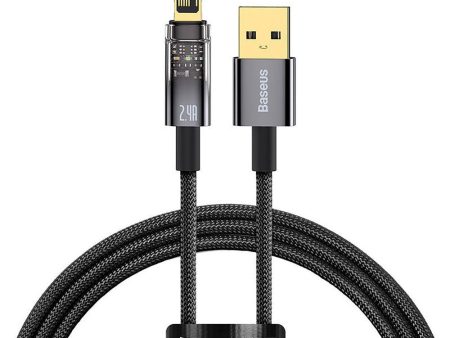 Baseus Explorer Series USB-A til Lightning Kabel 2.4A - 1m - Sort Sale