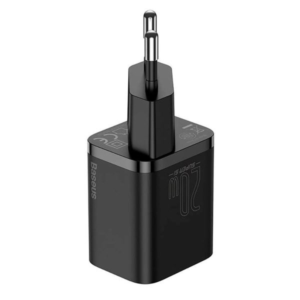 Baseus Super Si 20W Vægoplader USB-C Quick Charge - Sort on Sale