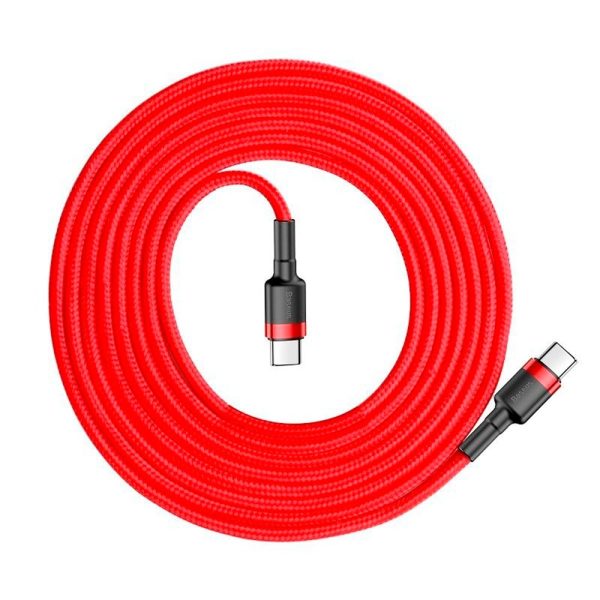 Baseus Cafule Flash 60W PD USB-C til USB-C Kabel - 2m - Rød Online Hot Sale