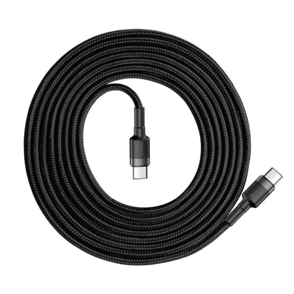 Baseus USB-C Til USB-C PD (3A 60W) - USB-C 2.0 Kabel 200cm - Sort Online Sale