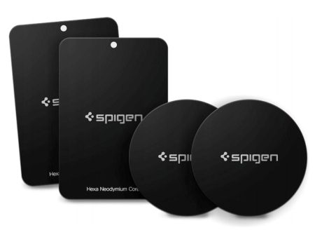 Spigen MP-4P Metalplader til Magnetisk Bilholder 4 stk. - Sort Online