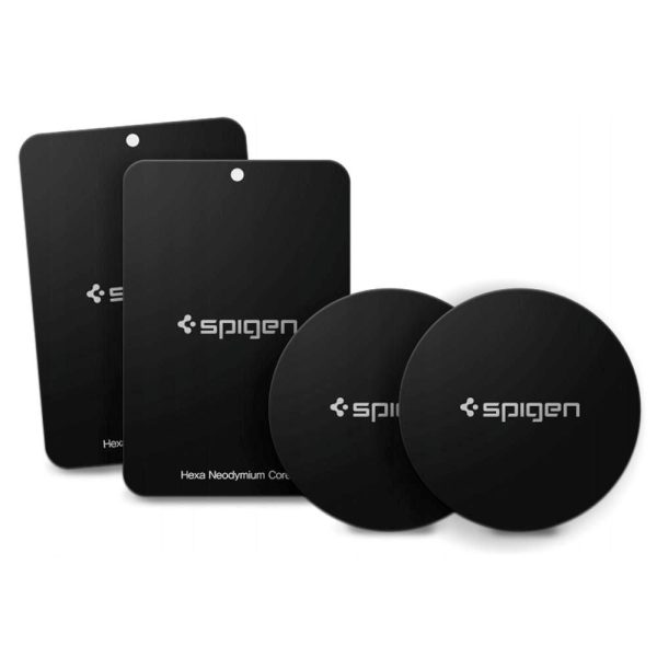 Spigen MP-4P Metalplader til Magnetisk Bilholder 4 stk. - Sort Online