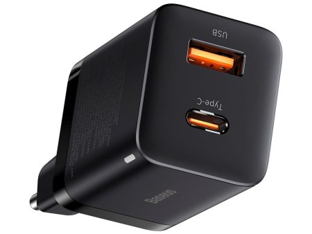 Baseus 30W Super Si Pro Vægoplader USB-C & USB-A - Sort Cheap