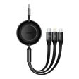 Baseus Bright Mirror 100W Multi 3-i-1 Kabel m. USB-C til USB-C, Micro-USB & Lightning - 1.1m - Sort For Sale