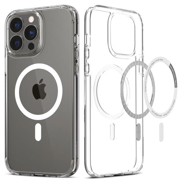 iPhone 13 Pro Max Spigen Ultra Hybrid Cover - MagSafe Kompatibel - Gennemsigtig   Hvid Sale