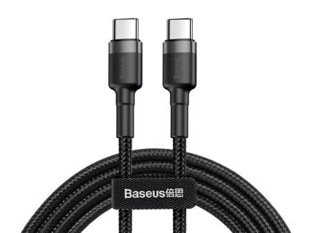 Baseus USB-C Til USB-C PD (3A 60W) - USB-C 2.0 Kabel 200cm - Sort Online Sale