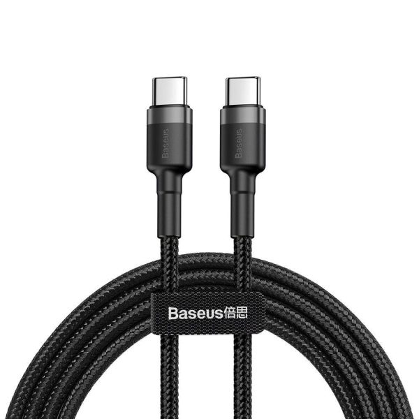 Baseus USB-C Til USB-C PD (3A 60W) - USB-C 2.0 Kabel 200cm - Sort Online Sale