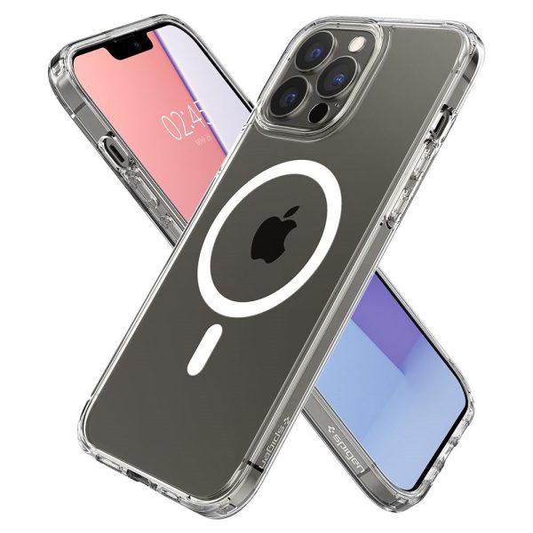 iPhone 13 Pro Max Spigen Ultra Hybrid Cover - MagSafe Kompatibel - Gennemsigtig   Hvid Sale