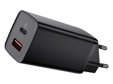 Baseus 65W GaN² Lite PD Vægoplader USB-C & USB-A - Sort Cheap