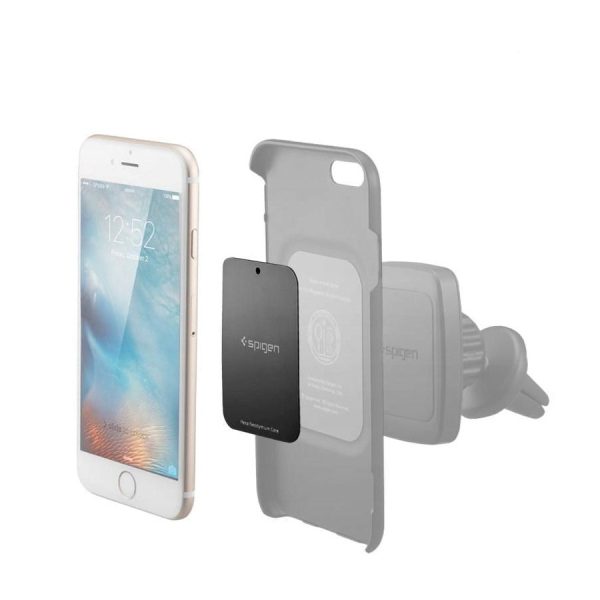 Spigen MP-4P Metalplader til Magnetisk Bilholder 4 stk. - Sort Online