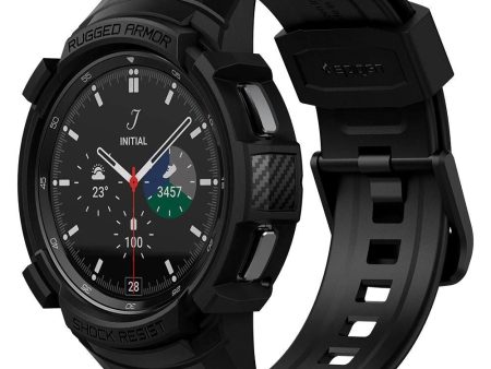 Samsung Galaxy Watch 4 Classic (46mm) SPIGEN Rugged Armor Pro Case - TPU Cover inkl. Rem - Mat Sort For Cheap