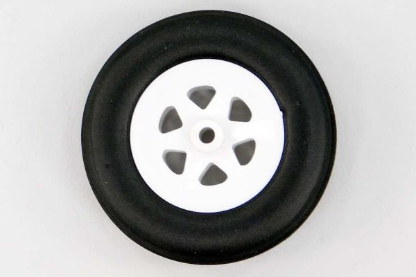 FlightLine 65mm (2.55 ) x 16mm PU Rubber Treaded Wheel for 4.2mm Axle Type B For Sale