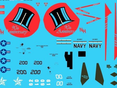 Freewing F A-18 64MM  Tophatters  Decal Sheet Cheap