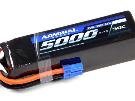 Admiral 5000mAh 6S 22.2V 50C LiPo Battery with EC5 Connector Fashion