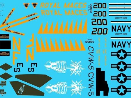 Freewing F A-18 64MM  Royal Maces  Decal Sheet For Sale