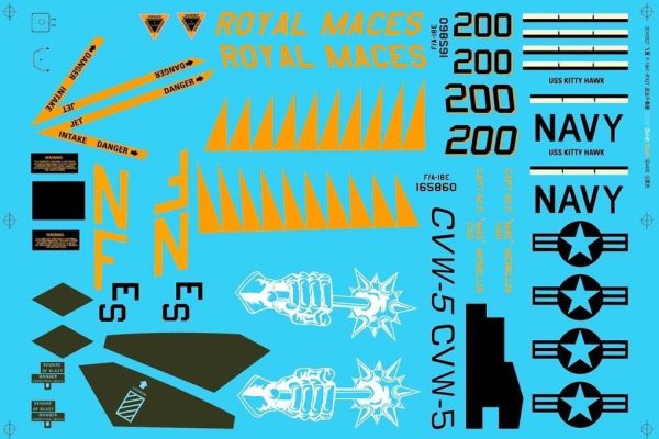 Freewing F A-18 64MM  Royal Maces  Decal Sheet For Sale