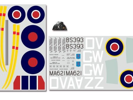 FlightLine 1600mm Spitfire Decal Set For Discount