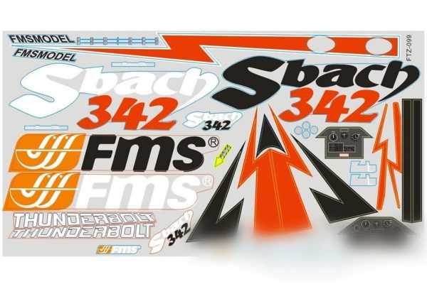 FMS 1300mm Sbach 342 Decal Sheet Hot on Sale