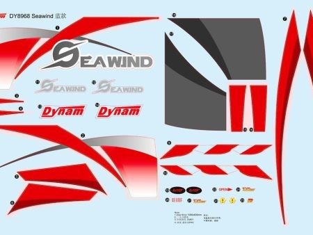 Dynam Seawind Decal Sheet - Red Discount