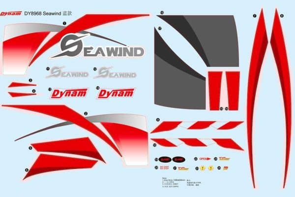 Dynam Seawind Decal Sheet - Red Discount