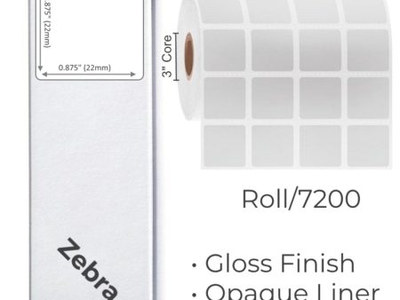 XR Labels, Gloss, .875x.875  3  Core, 4 Across Discount